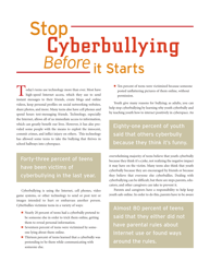 Document preview: Stop Cyberbullying Before It Starts