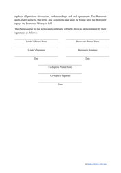 Promissory Note Template - California, Page 5