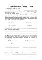 Medical Power of Attorney Form - Alabama, Page 2
