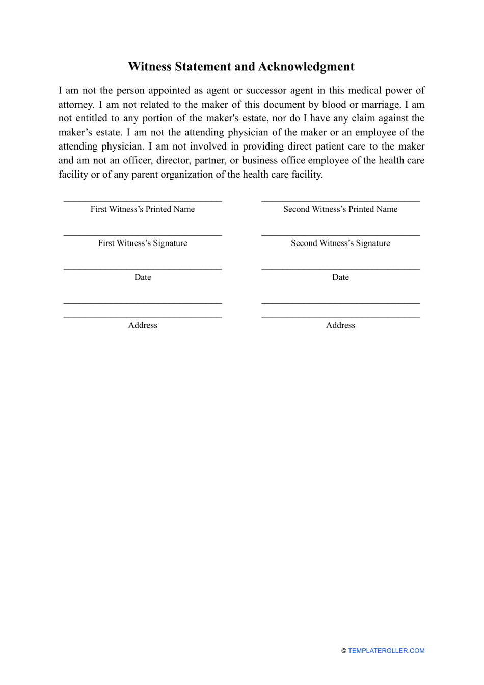 Medical Power of Attorney Form - Michigan, Page 4