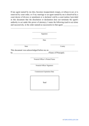 Statutory Power of Attorney Form - California, Page 4