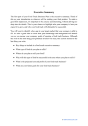 &quot;Food Truck Business Plan Template&quot;, Page 2