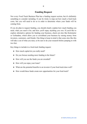 &quot;Food Truck Business Plan Template&quot;, Page 8