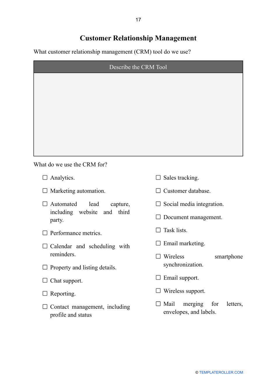 Real Estate Business Plan Template, Page 17