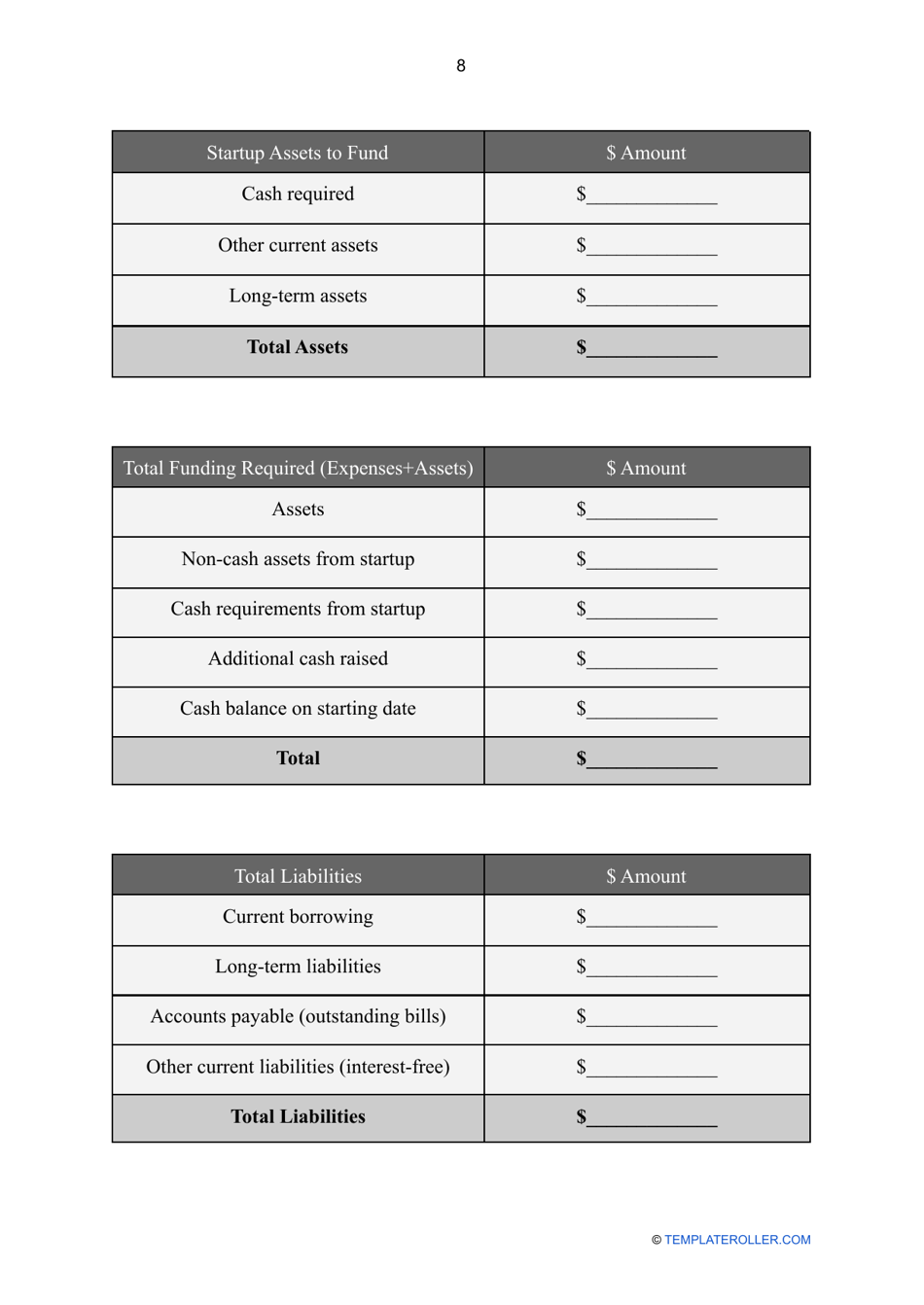 Real Estate Business Plan Template, Page 8