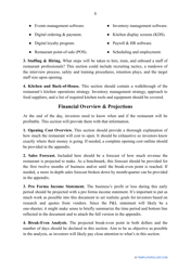 Restaurant Business Plan Template, Page 5
