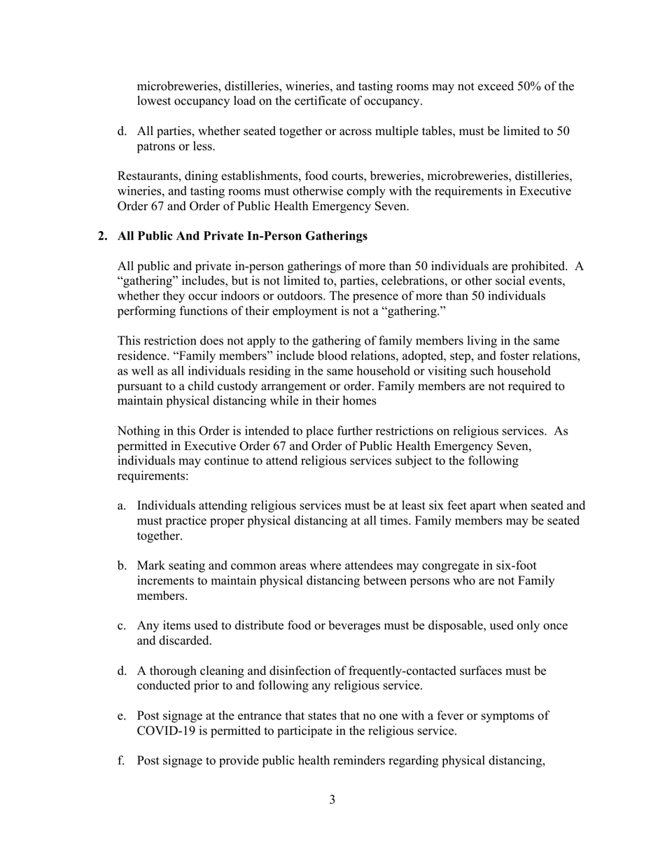 Additional Restrictions on the Eastern Region Due to Novel Coronavirus (Covid-19 - Virginia, Page 3
