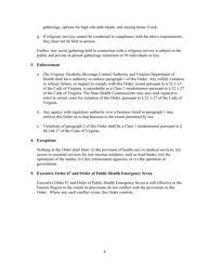 Additional Restrictions on the Eastern Region Due to Novel Coronavirus (Covid-19 - Virginia, Page 4