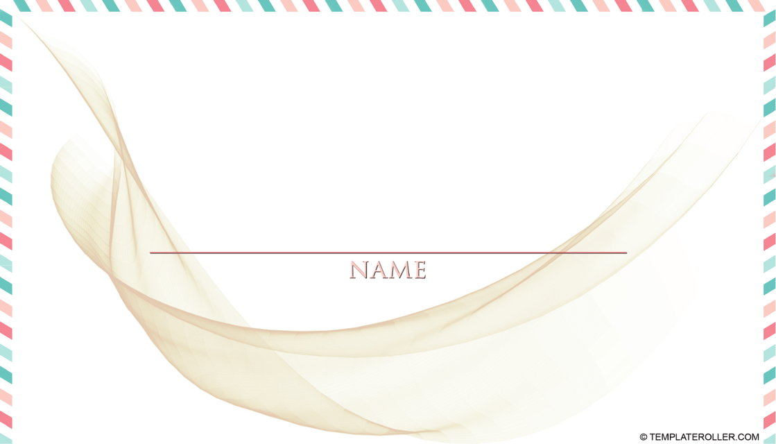 Place Card Template - Beige