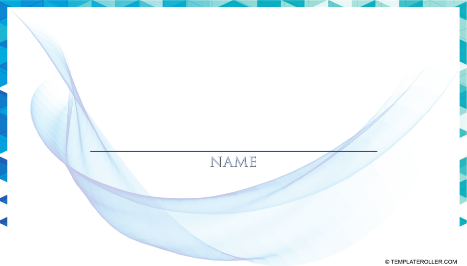 Blue Place Card Template Preview