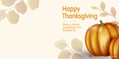 Thanksgiving Card Template - Pumpkin