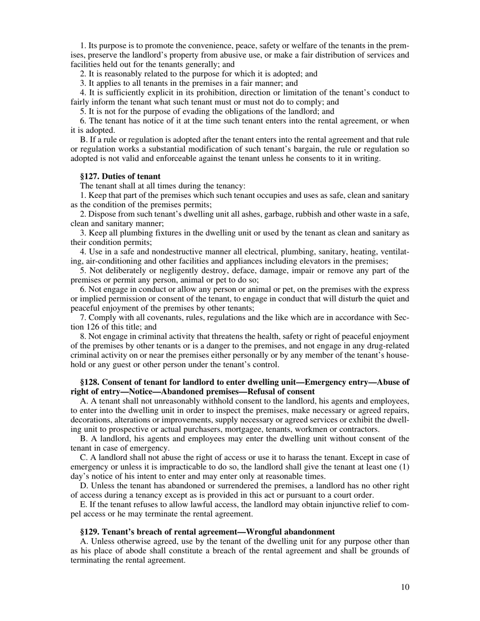 Non-residential / Residential Landlord and Tenant Acts - Oklahoma, Page 12