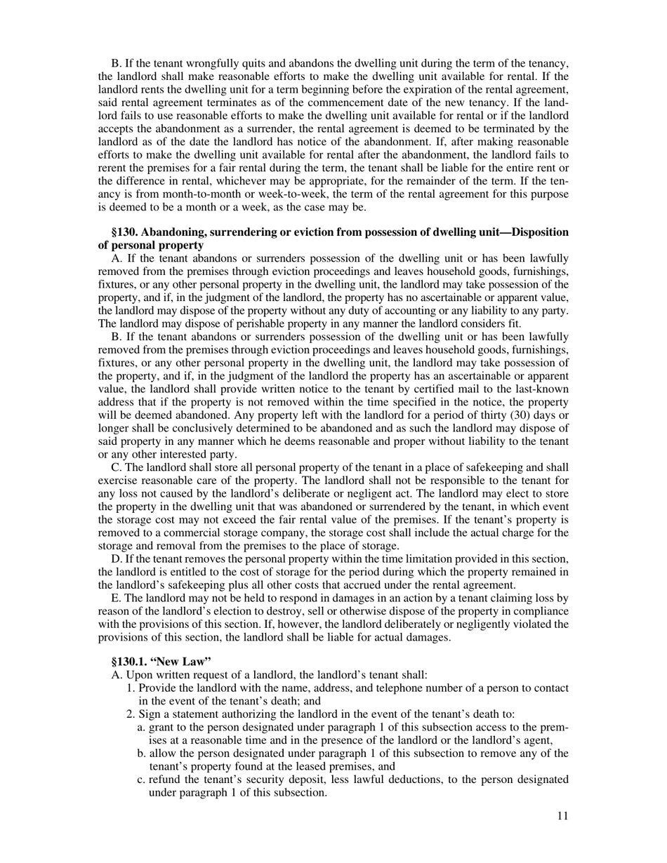 Non-residential / Residential Landlord and Tenant Acts - Oklahoma, Page 13
