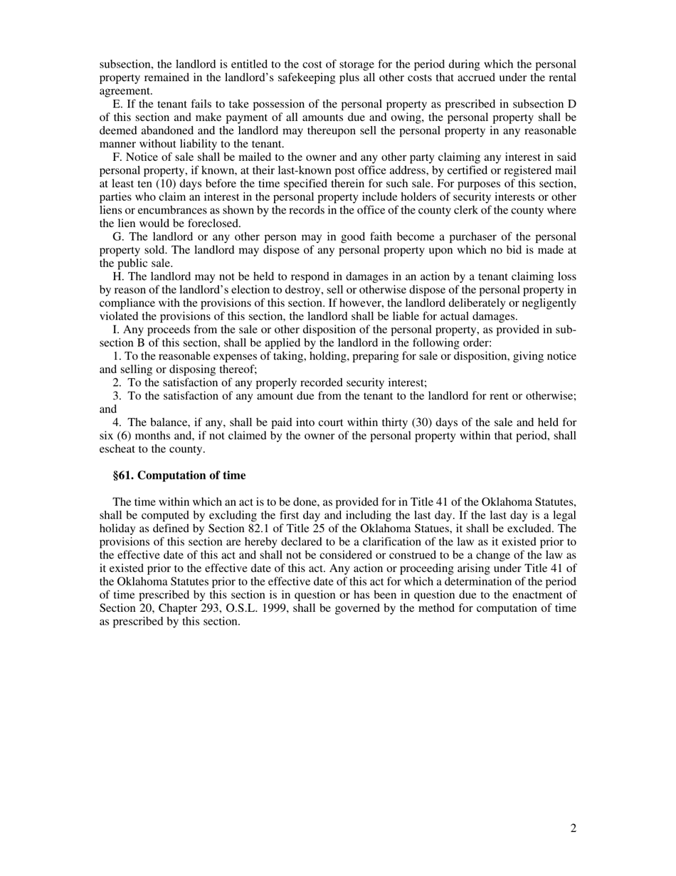 Non-residential / Residential Landlord and Tenant Acts - Oklahoma, Page 4