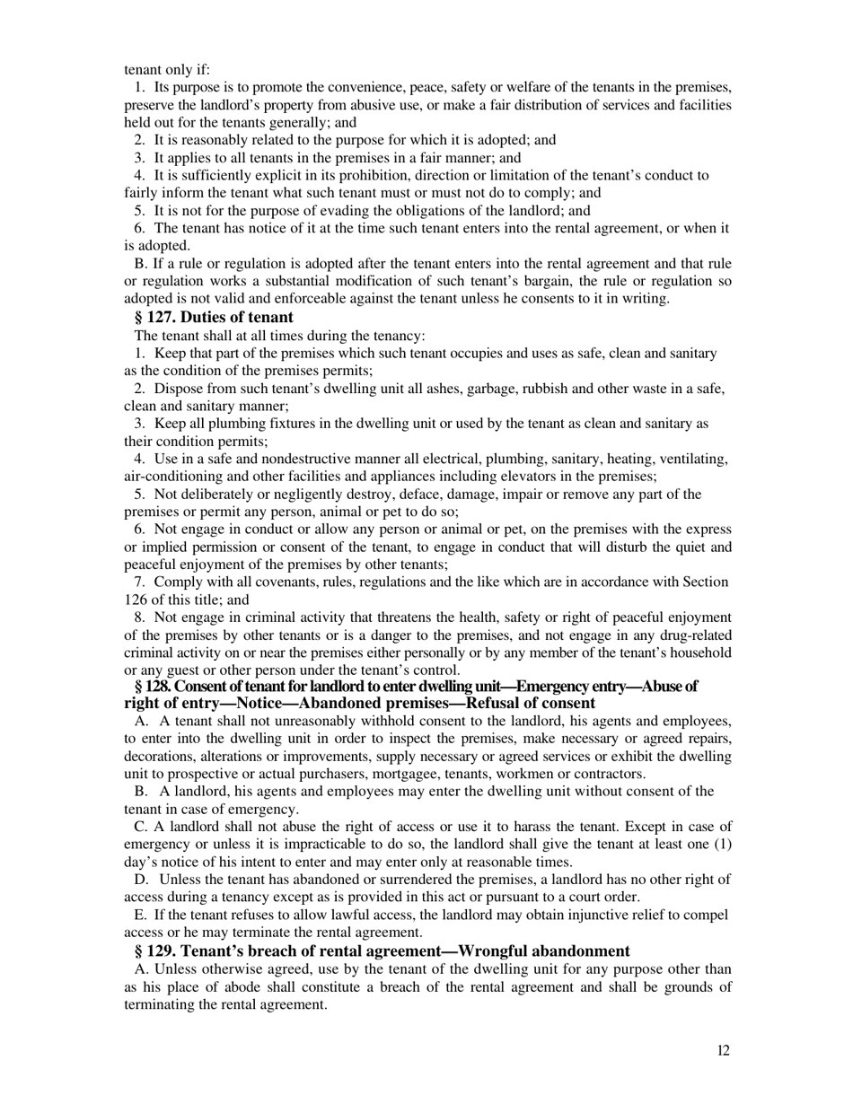 Non-residential / Residential Landlord and Tenant Acts - Oklahoma, Page 12