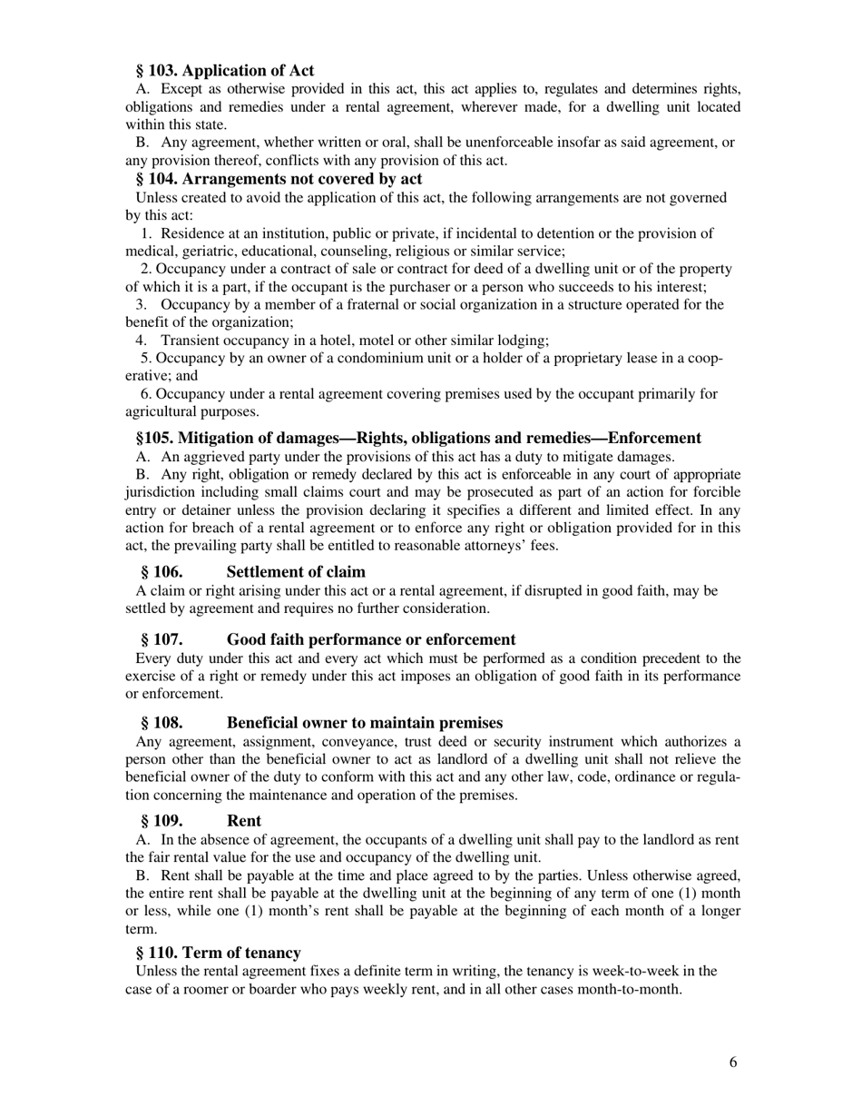 Non-residential / Residential Landlord and Tenant Acts - Oklahoma, Page 6