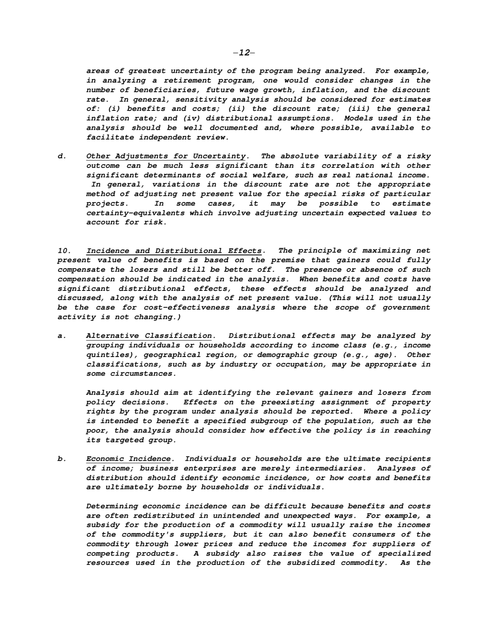 Circular a-94: Guidelines and Discount Rates for Benefit-Cost Analysis ...