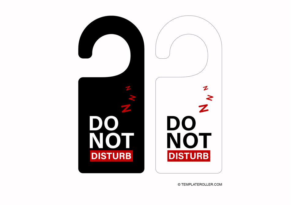 Door Tag Template Black and White Download Printable PDF Templateroller