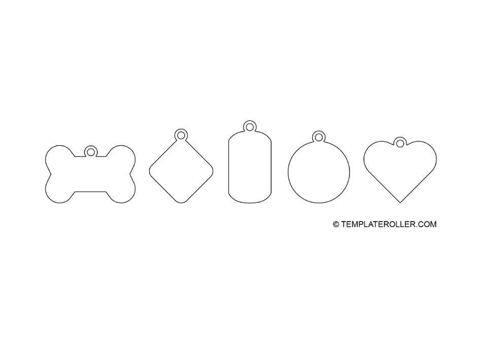 Dog Tag Template White Download Printable PDF Templateroller