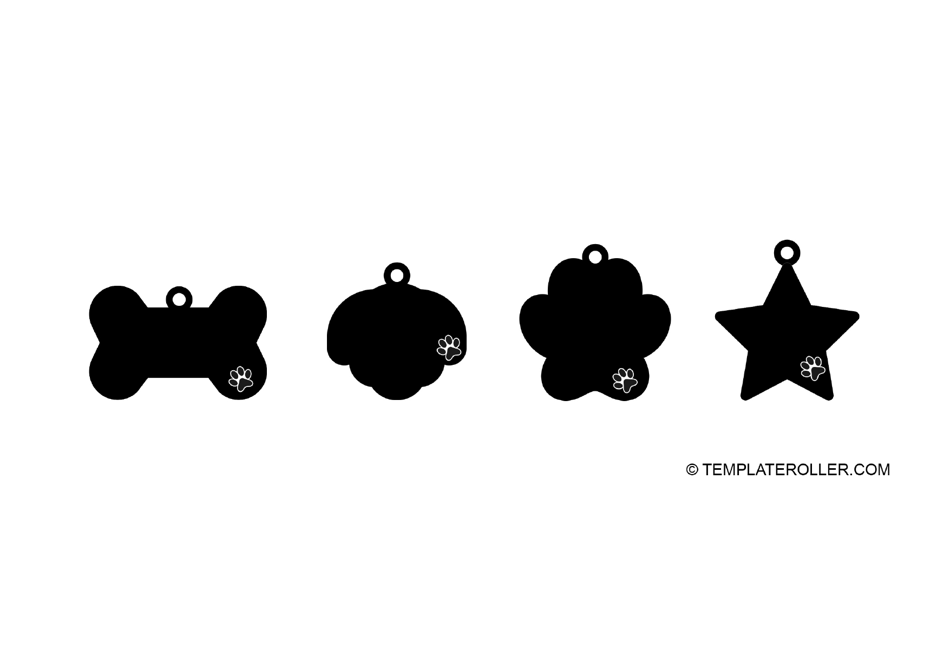 Dog Tag Template - Black Download Printable PDF | Templateroller