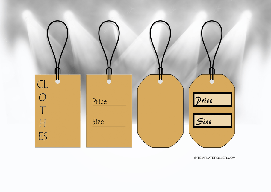 Clothing Tag Template - Brown