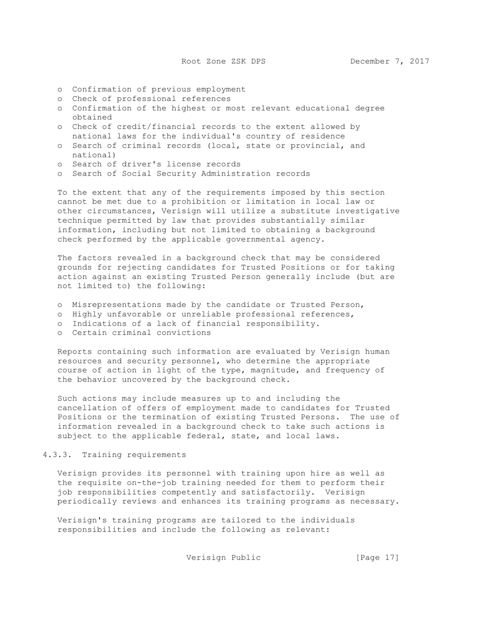 Dnssec Practice Statement for the Root Zone Zsk Operator - Internet Assigned Numbers Authority, Page 17