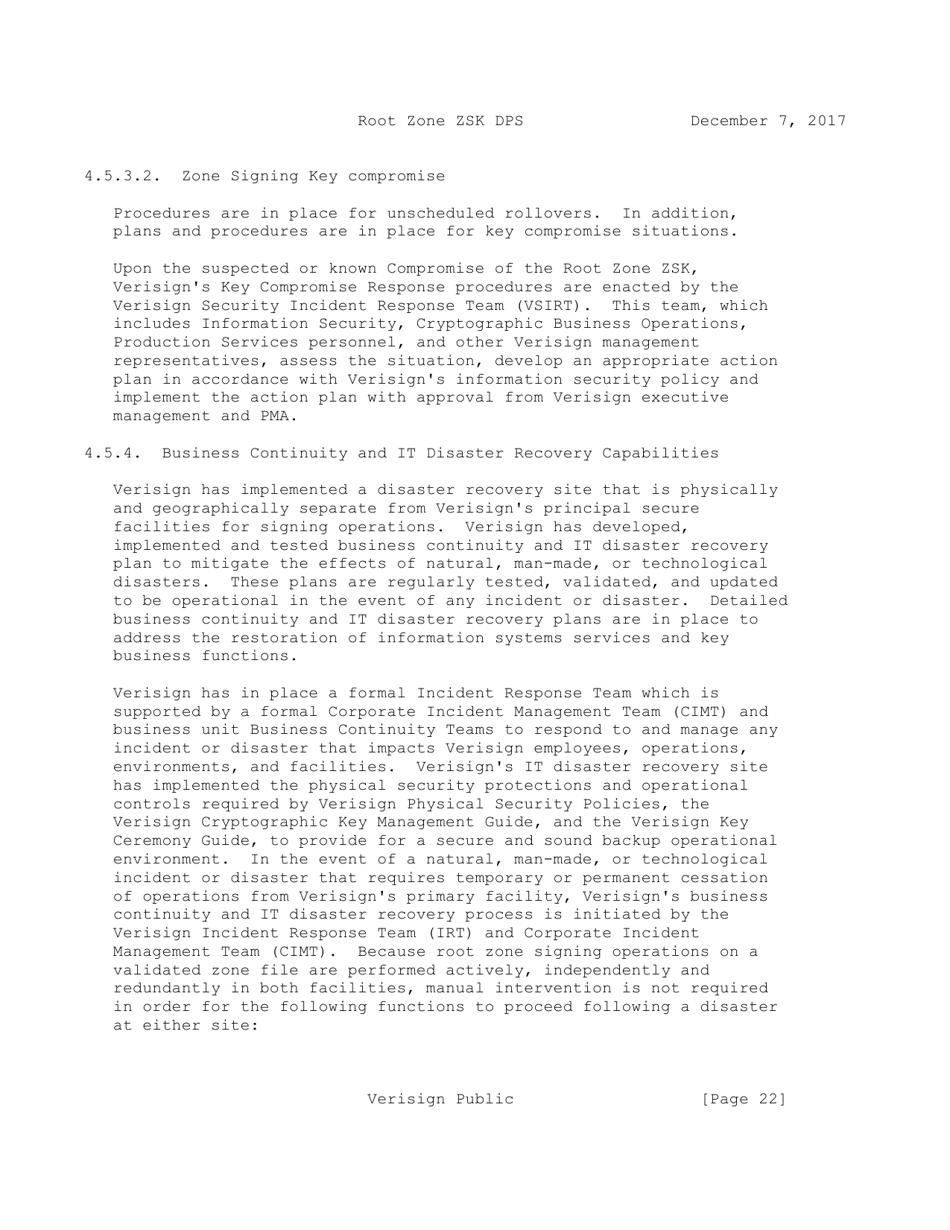 Dnssec Practice Statement for the Root Zone Zsk Operator - Internet Assigned Numbers Authority, Page 22