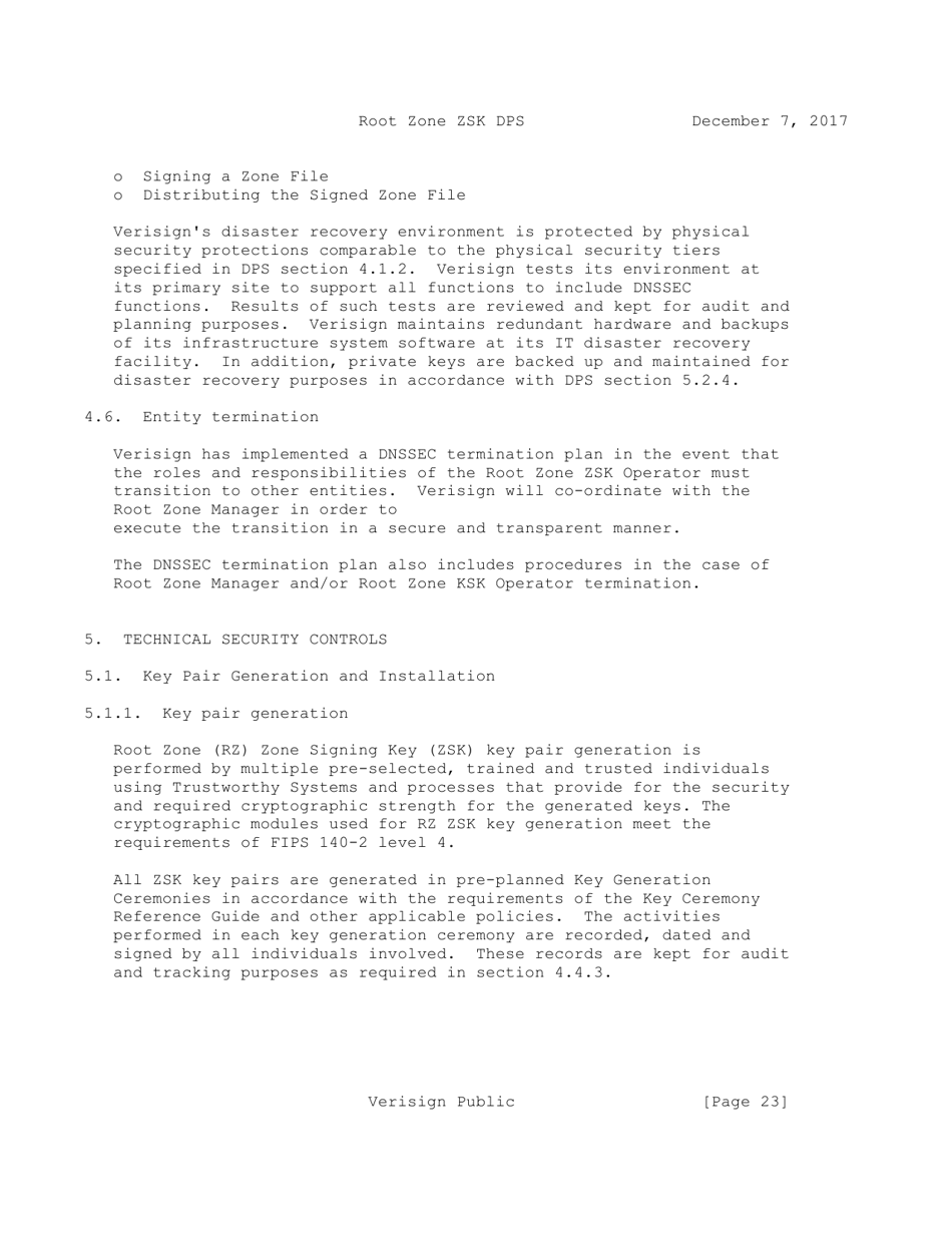 Dnssec Practice Statement for the Root Zone Zsk Operator - Internet Assigned Numbers Authority, Page 23