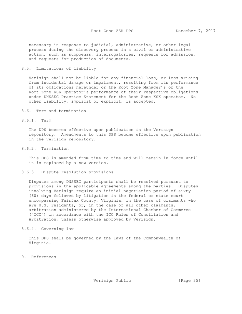 Dnssec Practice Statement for the Root Zone Zsk Operator - Internet Assigned Numbers Authority, Page 35
