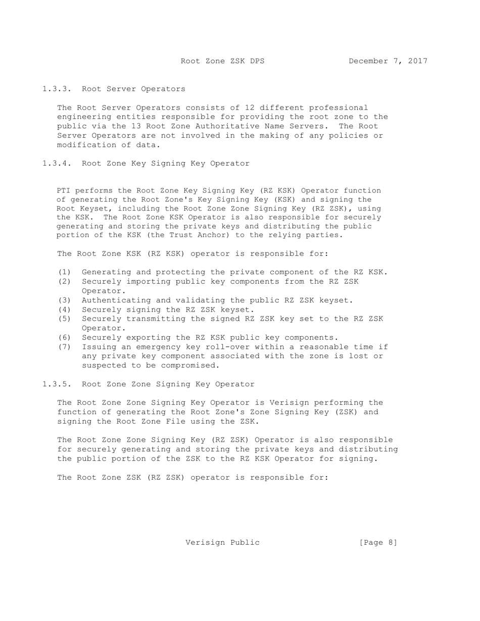 Dnssec Practice Statement for the Root Zone Zsk Operator - Internet Assigned Numbers Authority, Page 8