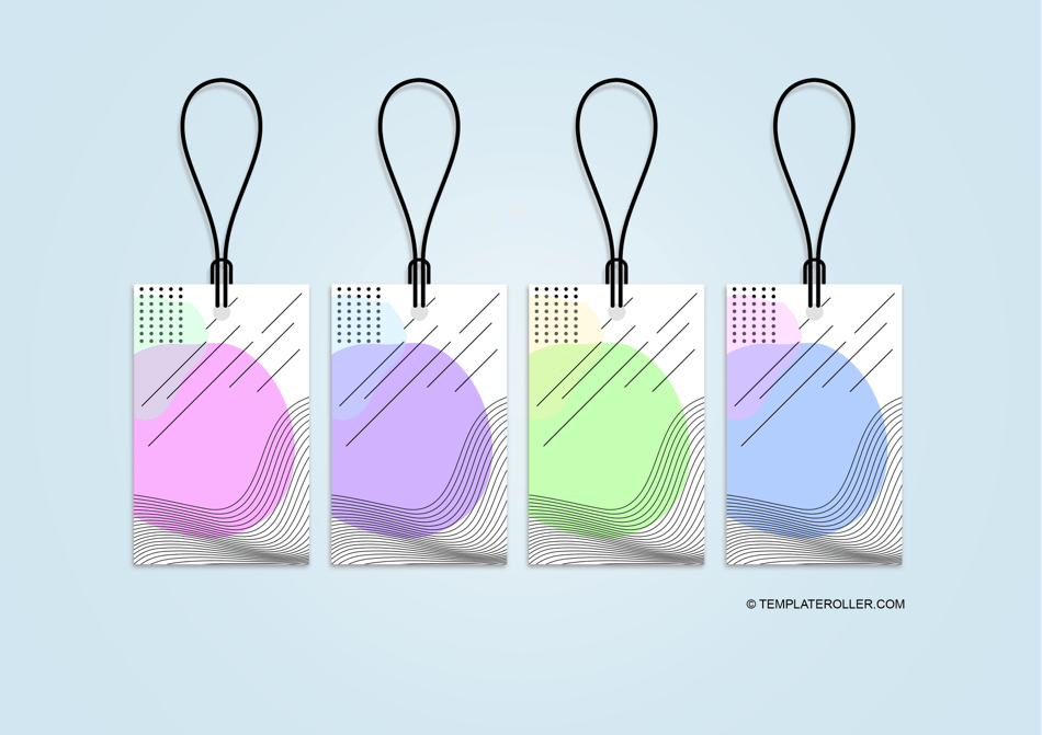 Cluster of clothing tag templates