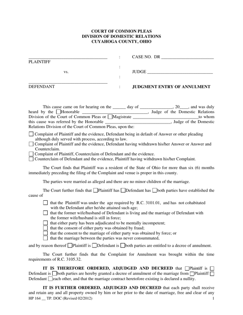 Form H164  Printable Pdf