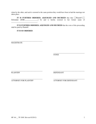Form H164 Judgment Entry of Annulment - Cuyahoga County, Ohio, Page 2