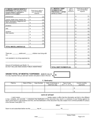 Income and Expense Statement With Affidavit (Post-decree) - Cuyahoga County, Ohio, Page 5