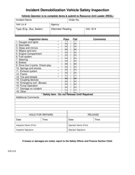 Document preview: Form ICS212 Incident Demobilization Vehicle Safety Inspection - Oregon