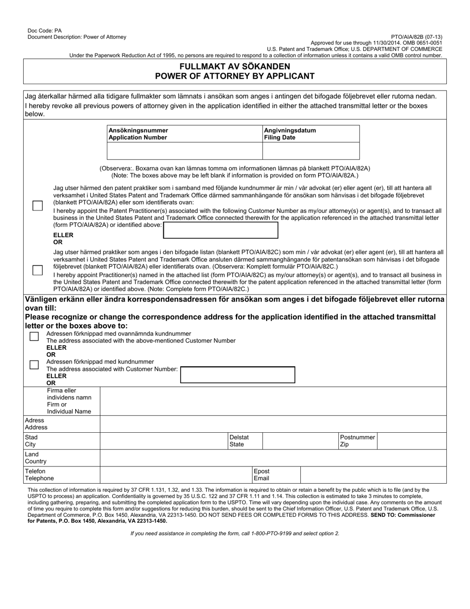 Form PTO/AIA/82 - Fill Out, Sign Online and Download Fillable PDF ...