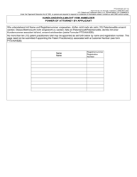 Form PTO/AIA/82 Transmittal for Power of Attorney to One or More Registered Practitioners (English/German), Page 4