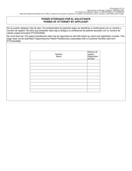 Form PTO/AIA/82 Transmittal for Power of Attorney to One or More Registered Practitioners (English/Spanish), Page 4
