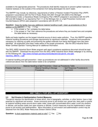 Storm Water Pollution Prevention Plan (Swppp) Template - Michigan, Page 9