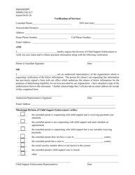 Form MDHS-CSE-617 Verification of Services - Mississippi, Page 2