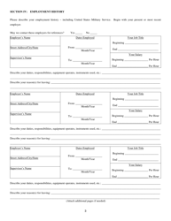 Application for Employment - Athens County, Ohio, Page 3