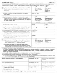 Formulario SSA-10-SP Solicitud Para Beneficios De Seguro Como Conyuge Sobreviviente (Spanish), Page 2