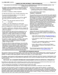 Formulario SSA-10-SP Solicitud Para Beneficios De Seguro Como Conyuge Sobreviviente (Spanish), Page 9