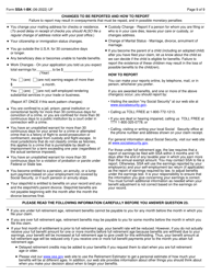 Form SSA-1-BK Application for Retirement Insurance Benefits, Page 9