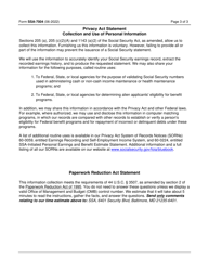 Form SSA-7004 Request for Social Security Statement, Page 3