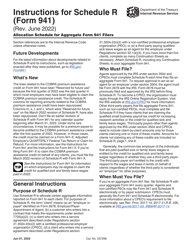 Instructions for IRS Form 941 Schedule R Allocation Schedule for Aggregate Form 941 Filers