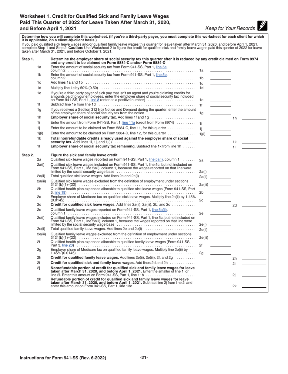 Instructions for IRS Form 941-SS Employers Quarterly Federal Tax Return - American Samoa, Guam, the Commonwealth of the Northern Mariana Islands, and the U.S. Virgin Islands, Page 21