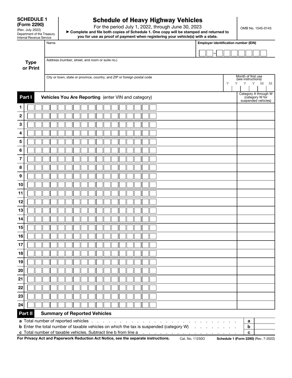 IRS Form 2290 - Fill Out, Sign Online and Download Fillable PDF ...