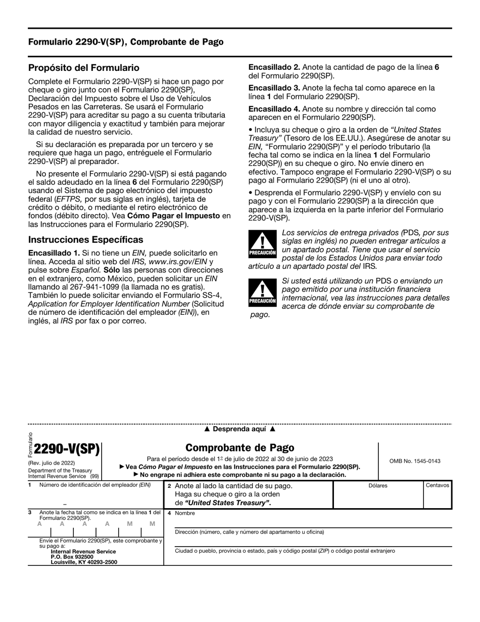 IRS Formulario 2290(SP) Declaracion Del Impuesto Sobre El Uso De Vehiculos Pesados En Las Carreteras (Spanish), Page 10