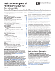 Instrucciones para IRS Formulario 2290 (SP) Declaracion Del Impuesto Sobre El Uso De Vehiculos Pesados En Las Carreteras (Spanish), Page 3